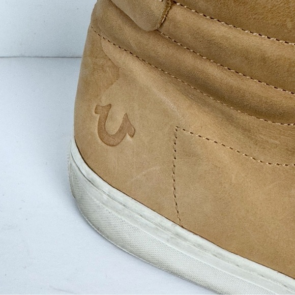 True Religion Hex V1 HIGH TOP Tan Sz 12 Leather Sneakers Shoes Mens - Picture 3 of 8